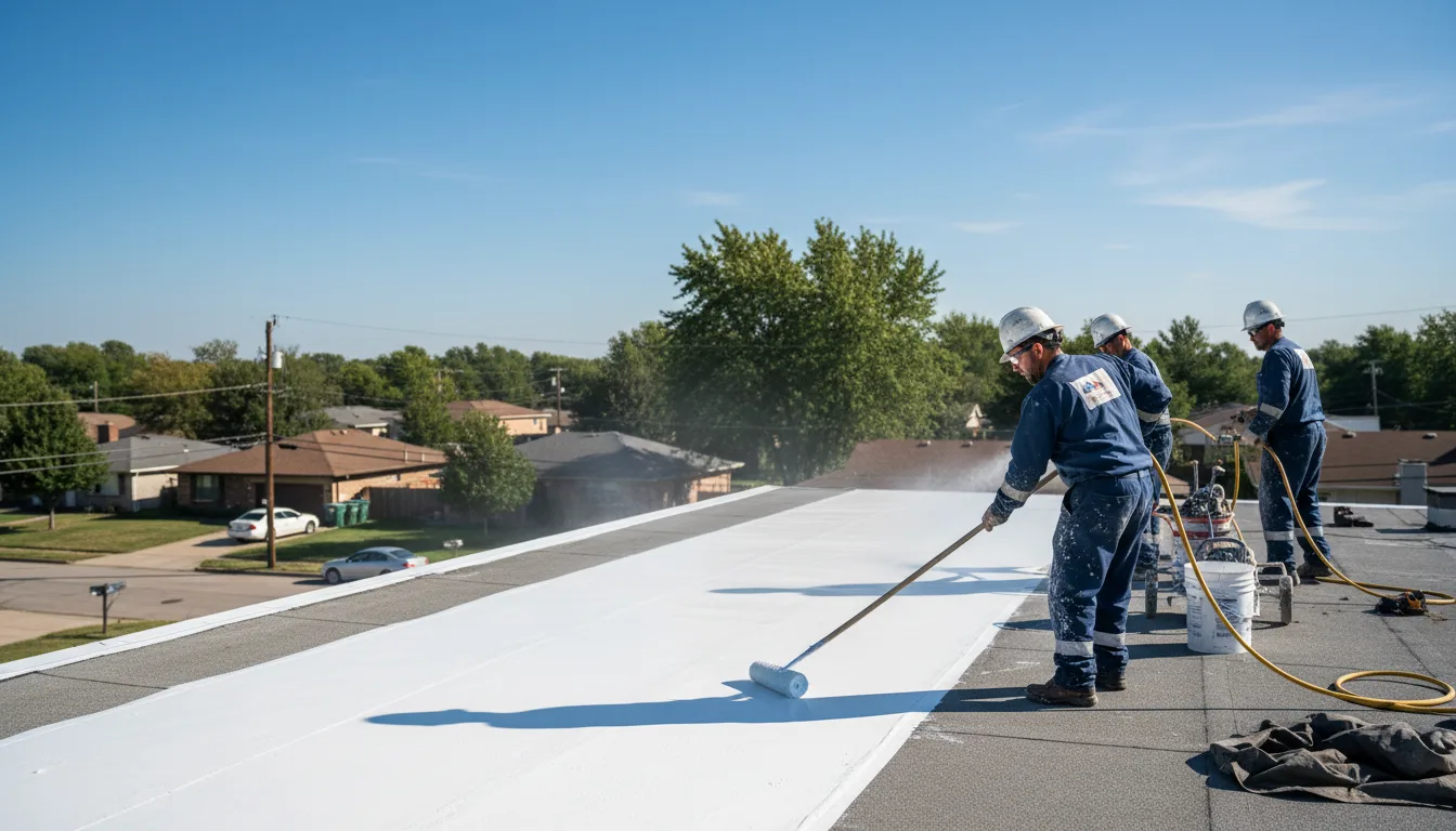 Commercial roof coating in Bronson, TX near me